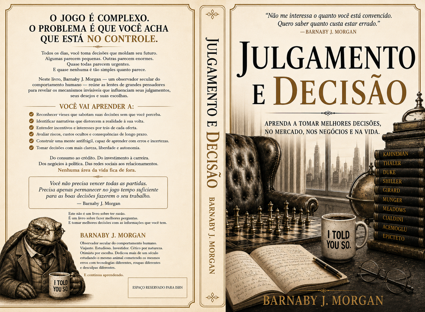 Capa, lombada e contracapa do livro Julgamento e Decisão